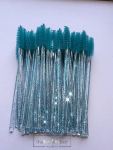 Ocean blue glitter lash brush 50 pices